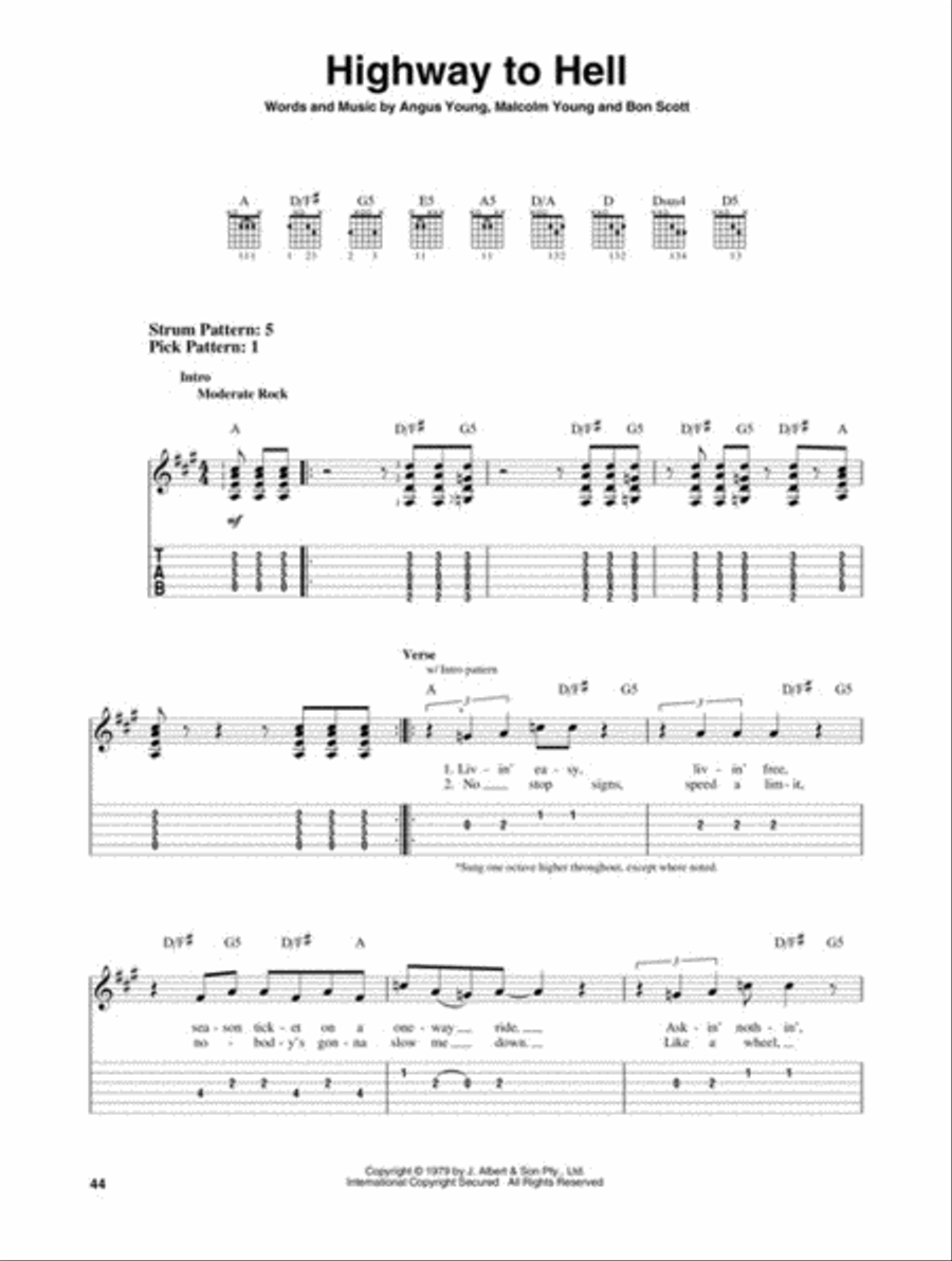 AC/DC Guitar Tablature scores gallery preview page 5