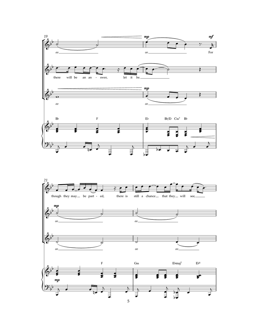 Let It Be Choir scores gallery preview page 5
