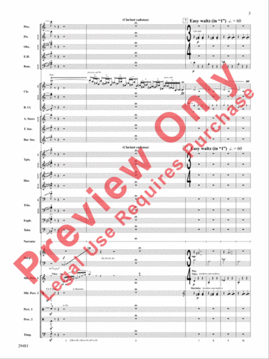 Casey at the Bat Concert Band scores gallery preview page 4