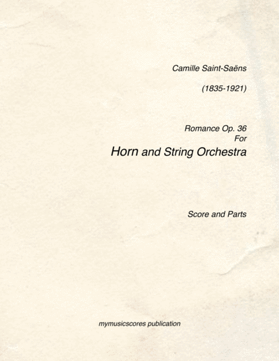 Romance Op.36 for Horn and String Orchestra image number null