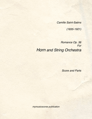 Romance Op.36 for Horn and String Orchestra
