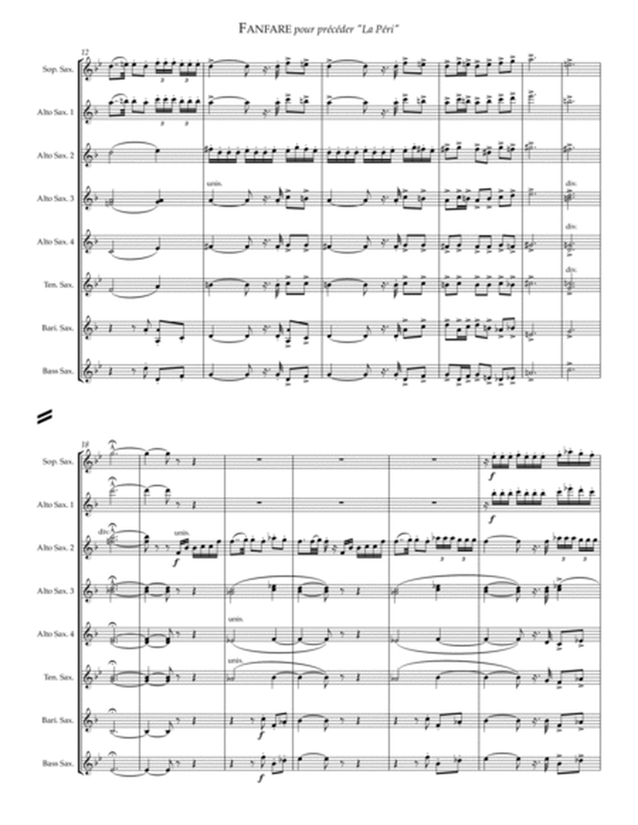Fanfare pour précéder "La Péri" (arr. for saxophone ensemble) image number null