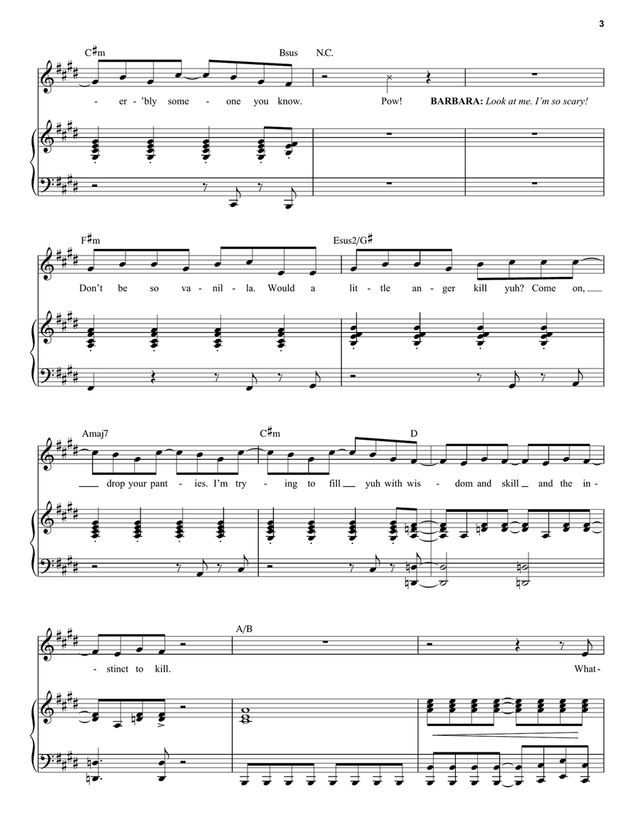 Fright Of Their Lives (from Beetlejuice The Musical) Piano, Vocal scores gallery preview page 3