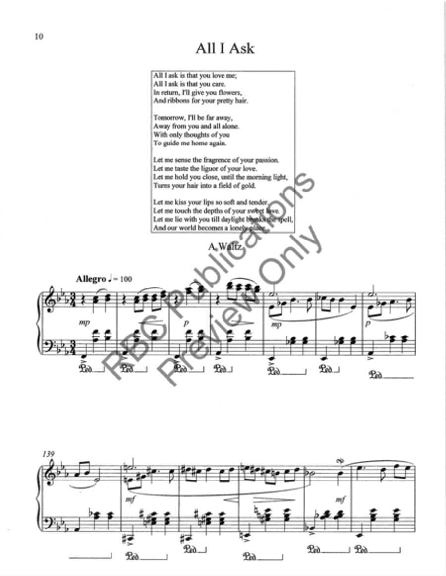 Six Songs For Piano Piano Solo scores gallery preview page 13