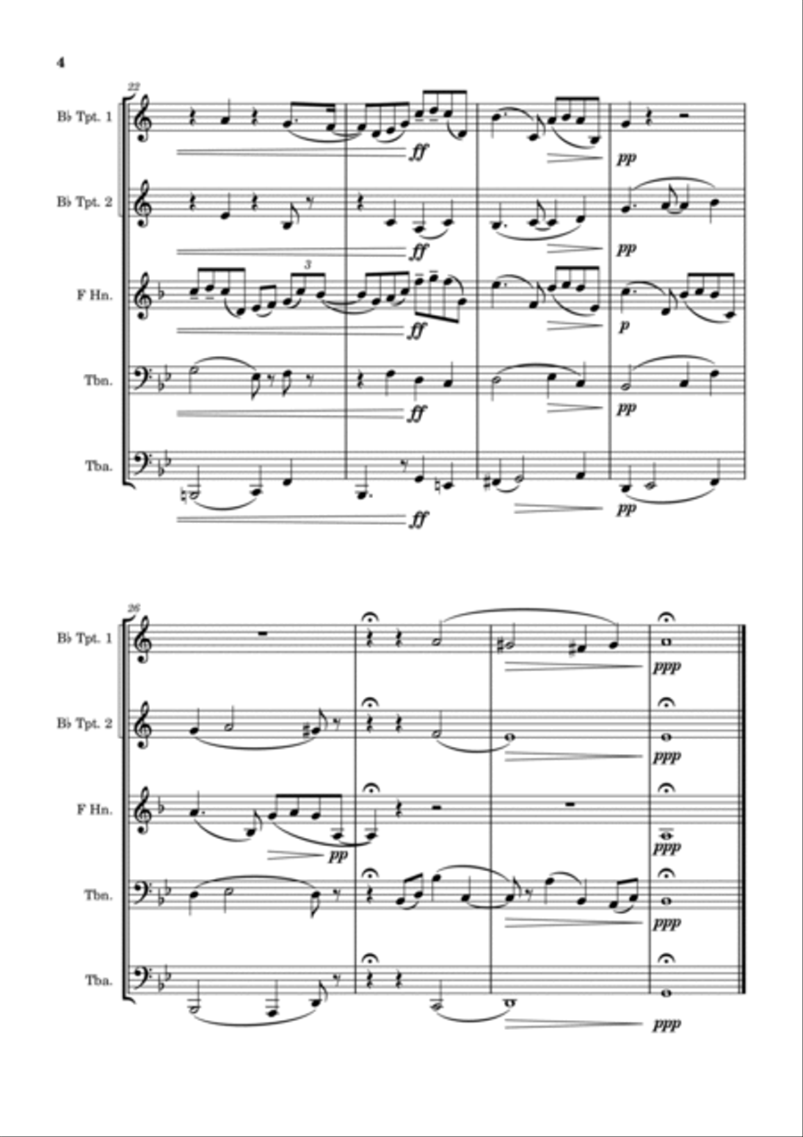 XII - B.G.N - Enigma Variations - Brass Quintet Brass Quintet scores gallery preview page 4