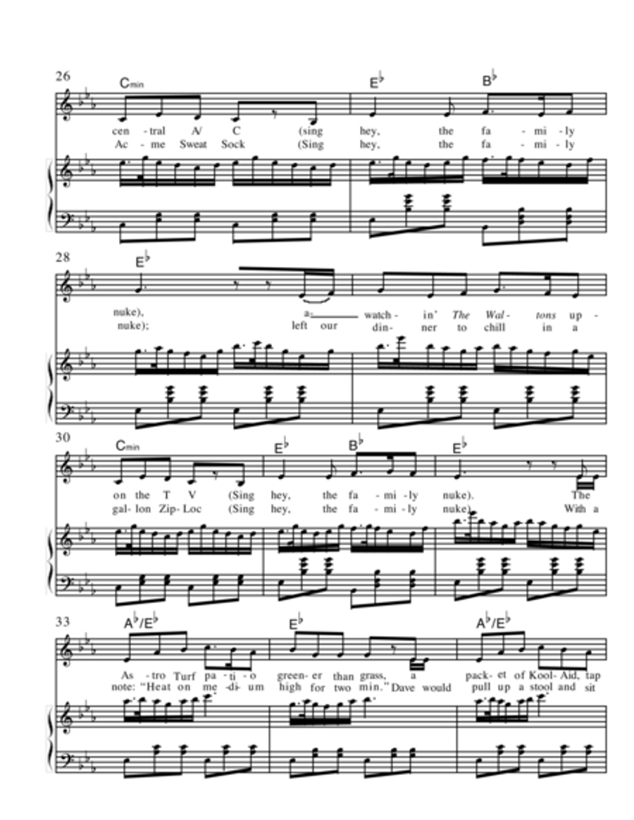 The Old Family Nuke The Old Family Nuke Piano, Vocal, Guitar scores gallery preview page 3