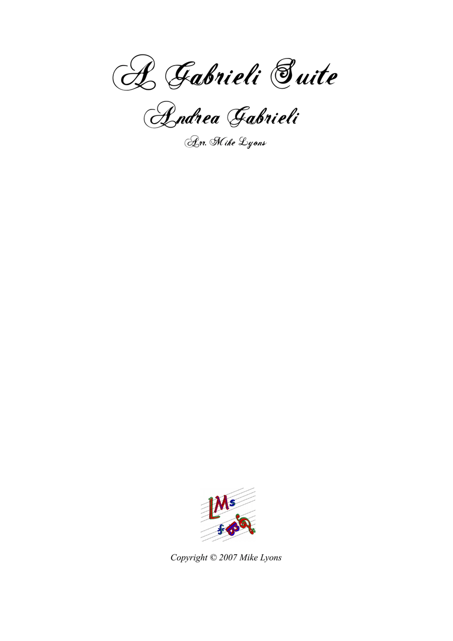 A Gabrieli Suite (Brass quartet w. percussion) Brass Ensemble scores gallery preview page 1