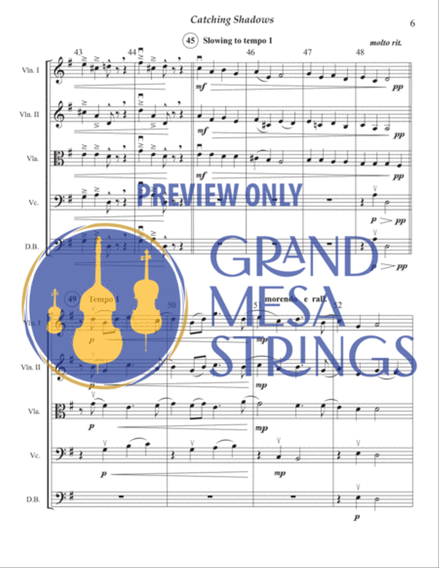 Catching Shadows String Orchestra scores gallery preview page 7
