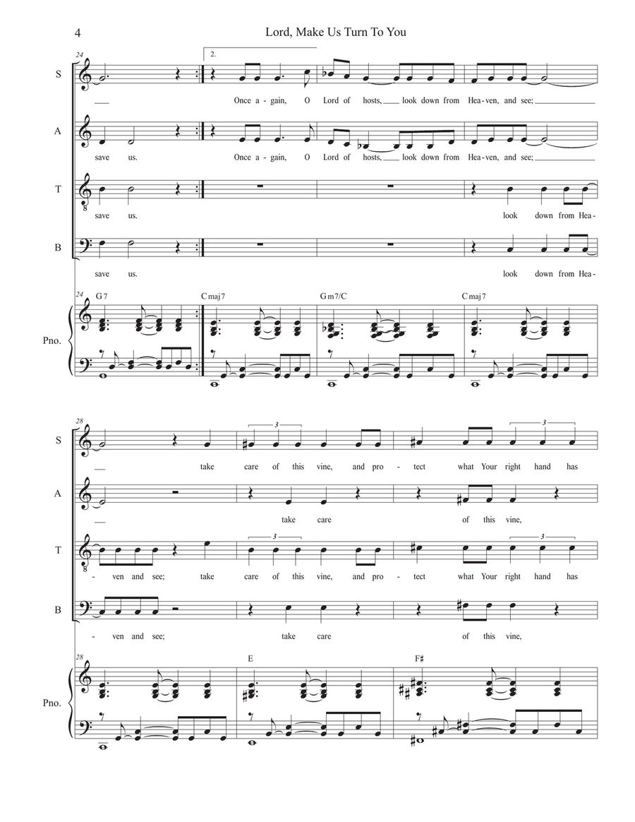 Lord, Make Us Turn To You (SATB)
