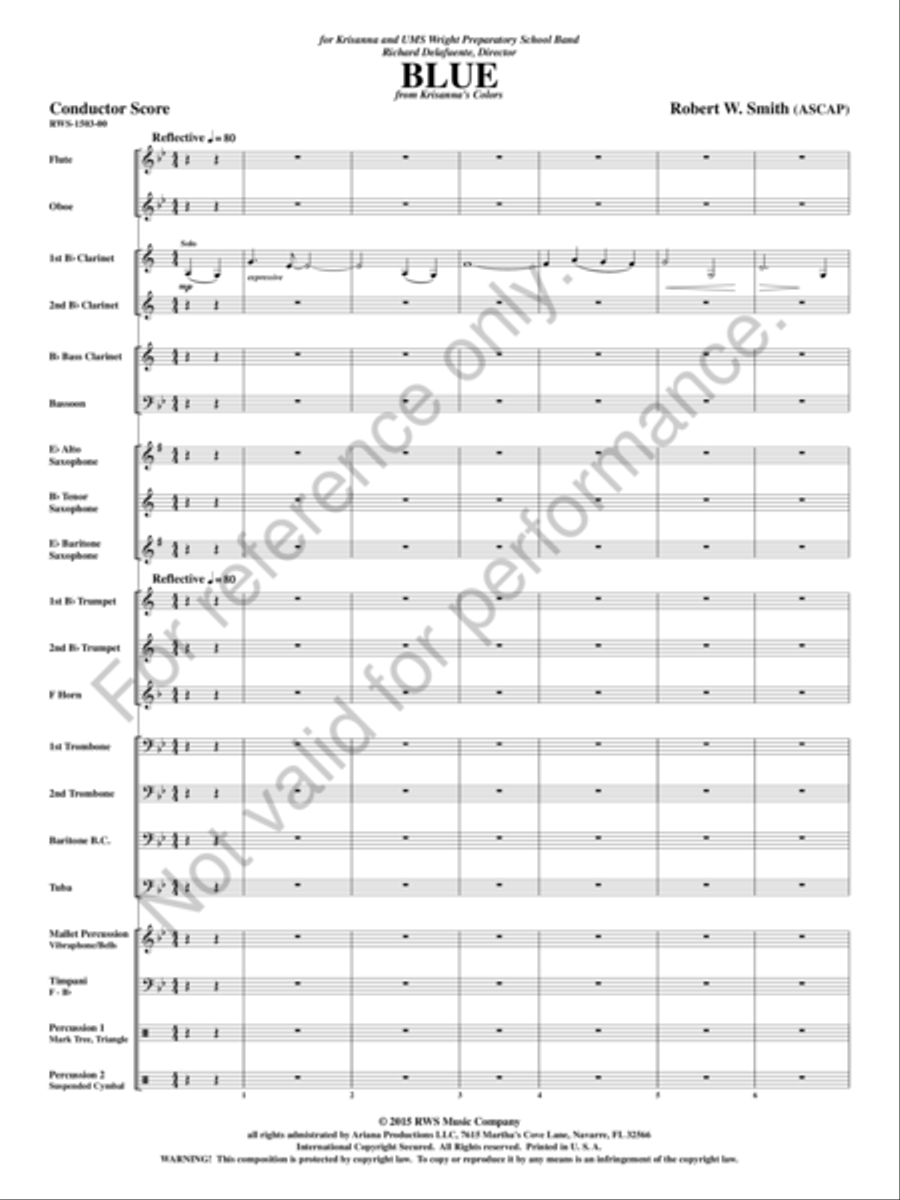 Blue Blue Concert Band scores gallery preview page 2