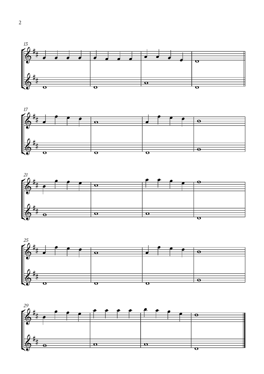 Jingle Bells (for Violin and Flute) Flute scores gallery preview page 2