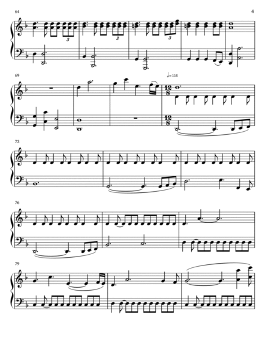 A Warrior's Legacy A Warrior's Legacy Piano Solo scores gallery preview page 4