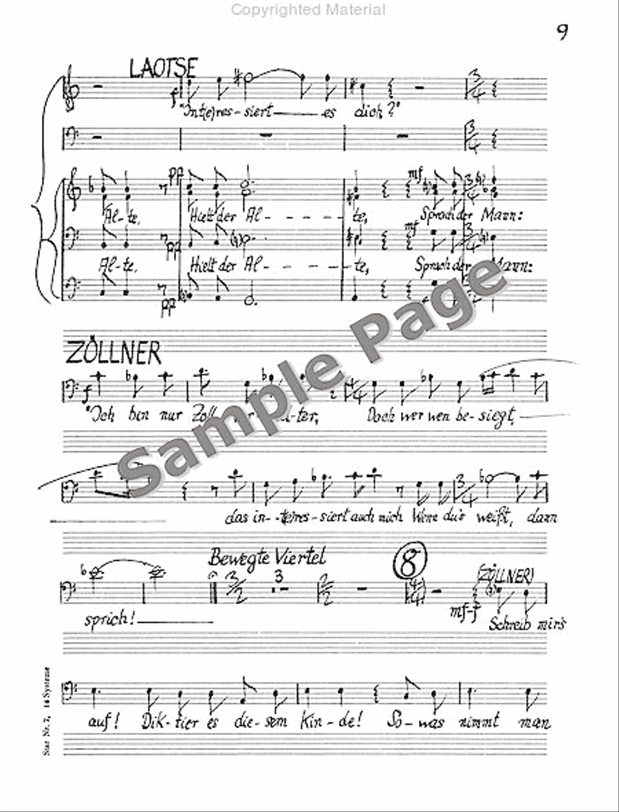 Legende Vom Weisen Score 4-Part scores gallery preview page 12