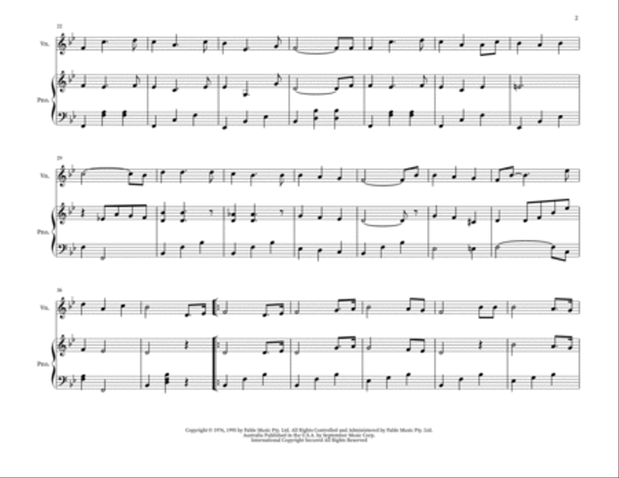 The Irish Wedding Song String Duet scores gallery preview page 2