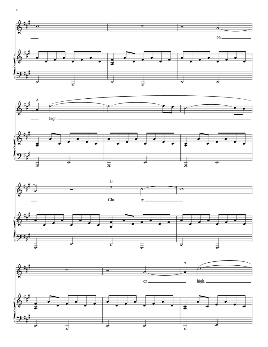 Angels We Have Heard On High Piano, Vocal, Guitar scores gallery preview page 4