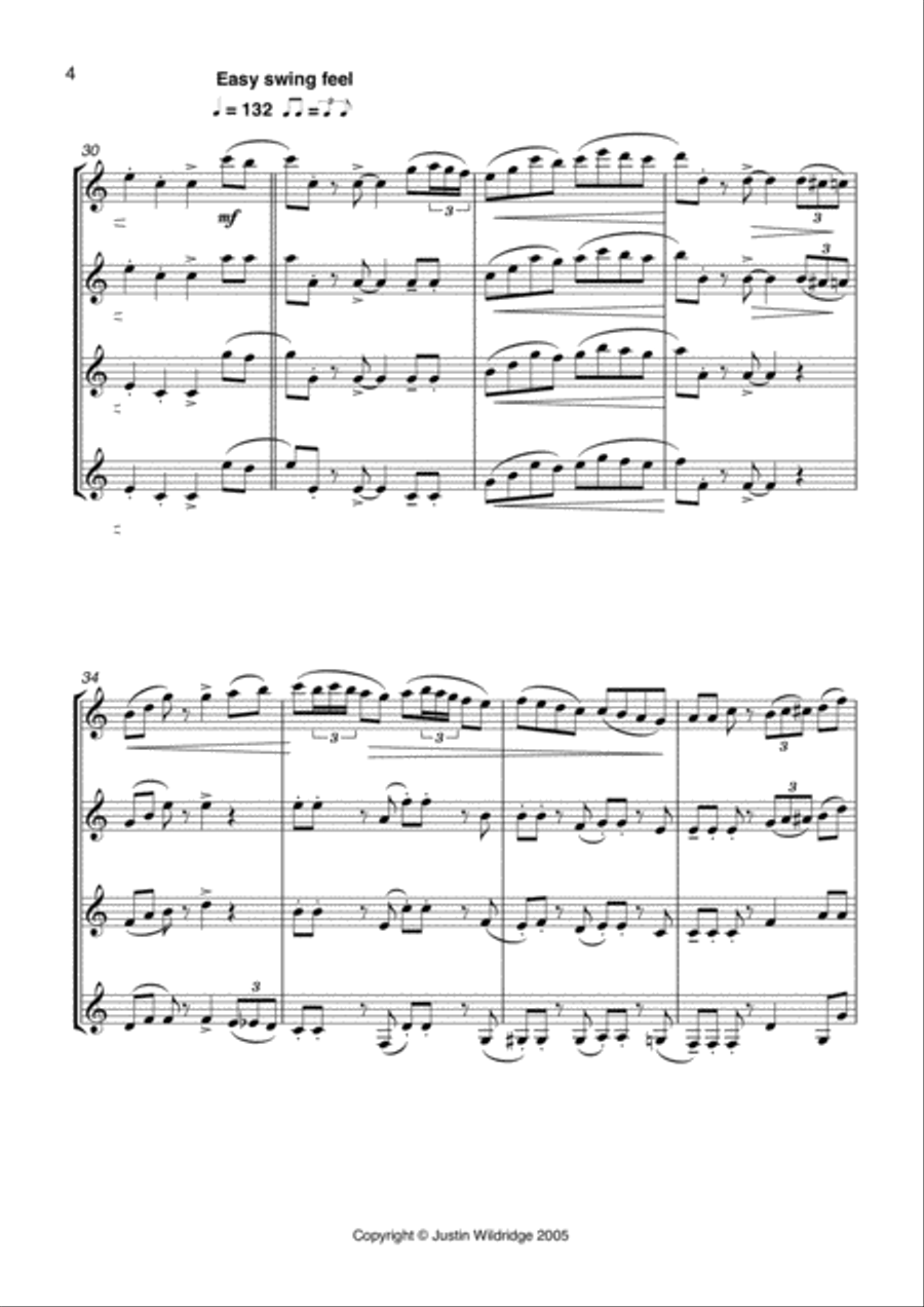 College Hornpipe Woodwind Quartet scores gallery preview page 4