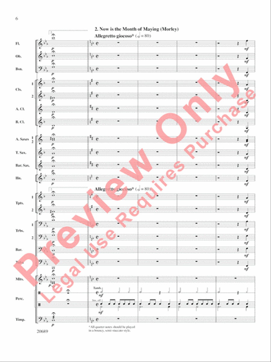Music of the English Renaissance Concert Band scores gallery preview page 7