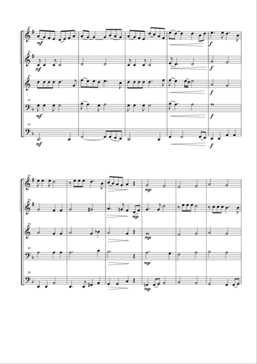 What A Wonderful World Brass Ensemble scores gallery preview page 6