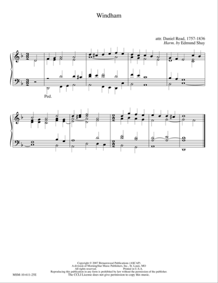 Windham Organ scores gallery preview page 1