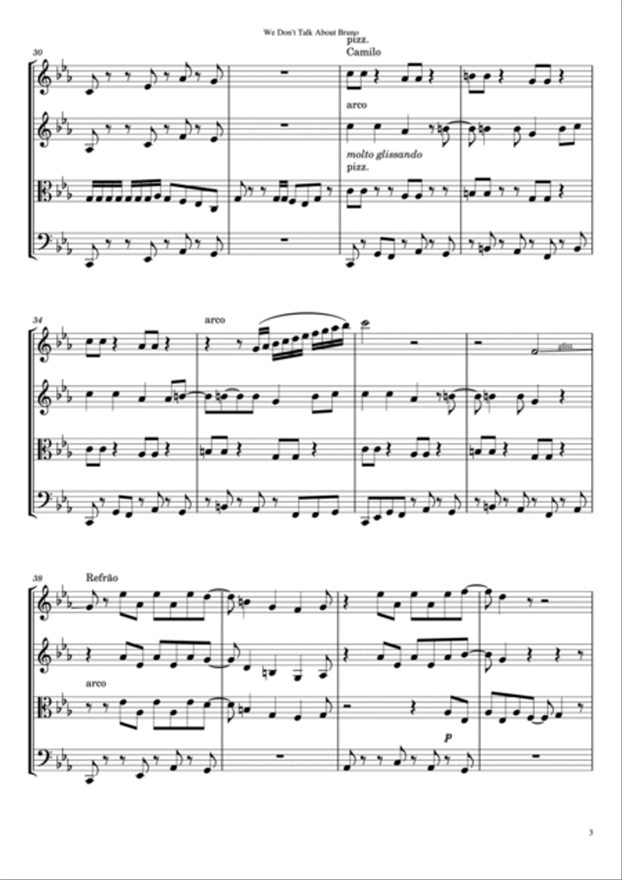 We Don't Talk About Bruno String Quartet scores gallery preview page 4