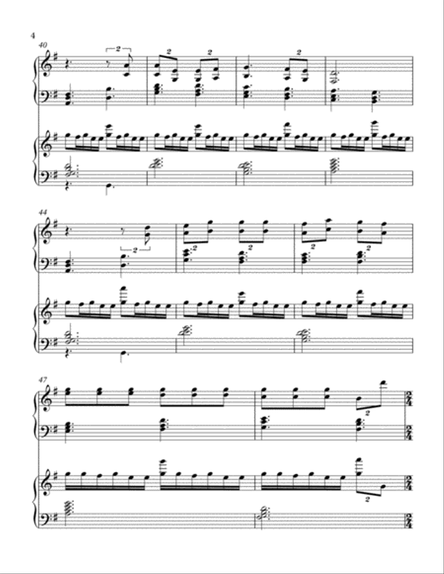 Carol of Emmanuel for Two Pianos 2 Pianos, 4-Hands scores gallery preview page 4