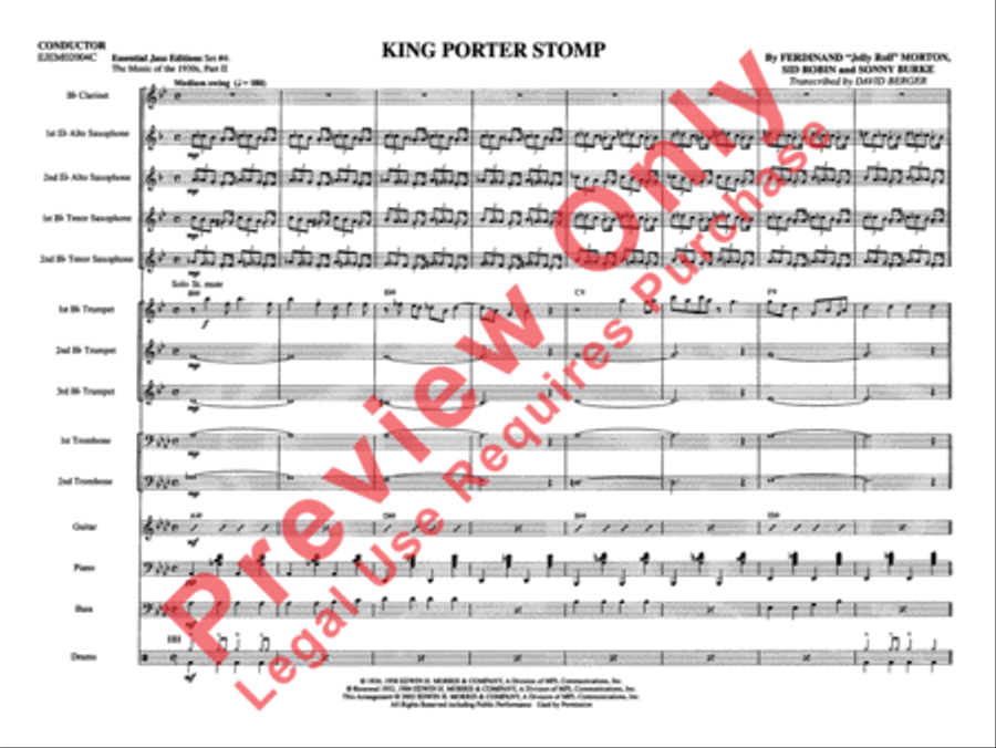 King Porter Stomp King Porter Stomp Jazz Ensemble scores gallery preview page 9