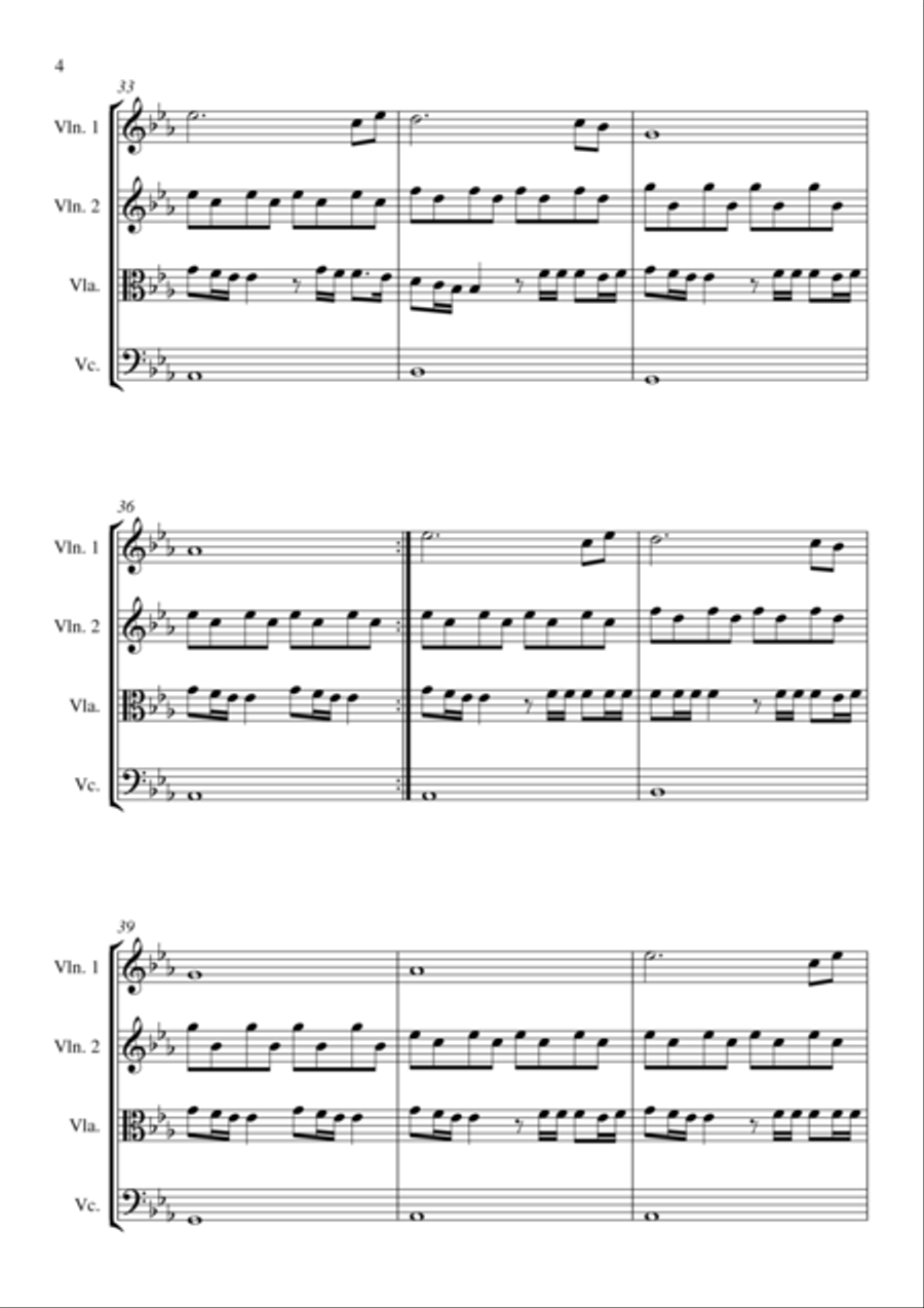 Chandelier String Quartet scores gallery preview page 5