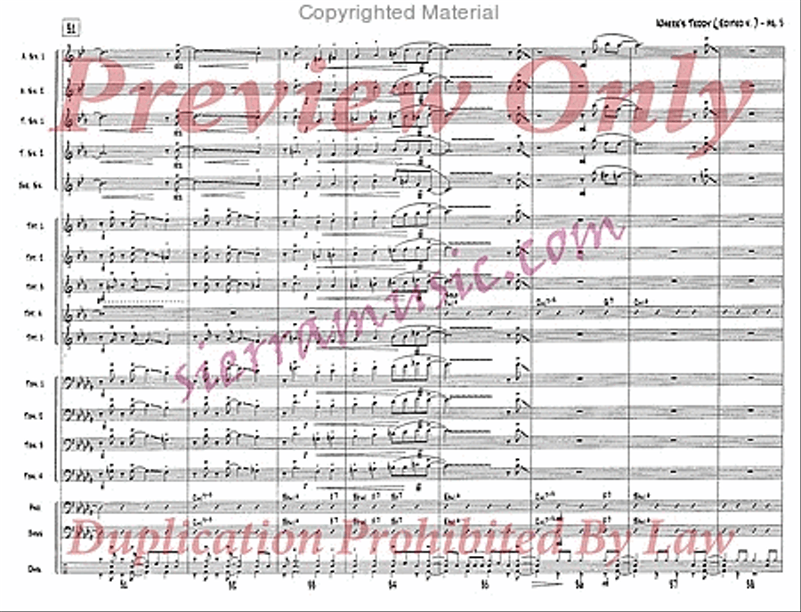 Where's Teddy (edited v.) Jazz Ensemble scores gallery preview page 6