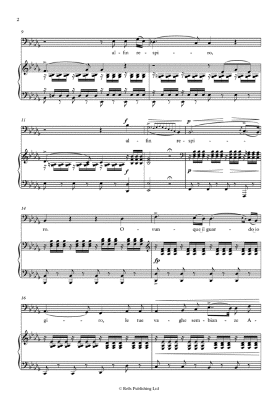O del mio dolce ardor (B-flat minor) Voice Solo scores gallery preview page 2