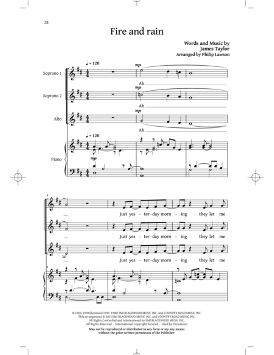 You've Got A Friend: Five James Taylor Classics SSA scores gallery preview page 26