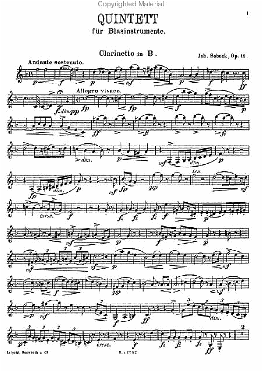 Wind Quintet in Eb, Op. 11 Woodwind Quintet scores gallery preview page 3