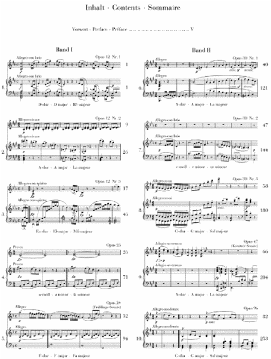 Sonatas for Piano and Violin – Volumes I & II