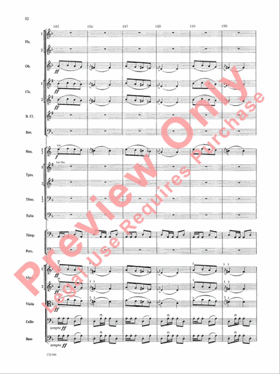 Bacchanale from Samson & Delilah (Score Only) Full Orchestra scores gallery preview page 35