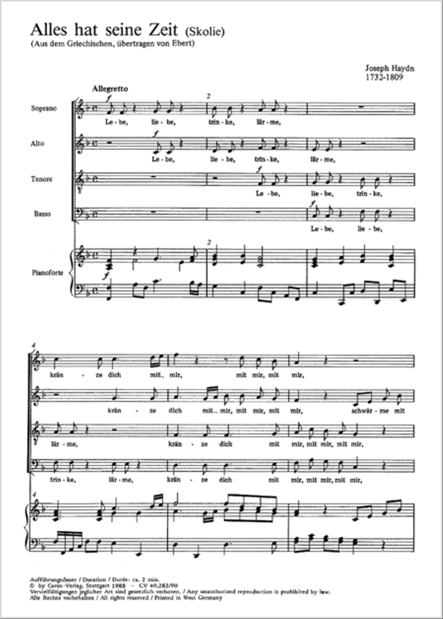 Alles hat seine Zeit Alles hat seine Zeit 4-Part scores gallery preview page 2