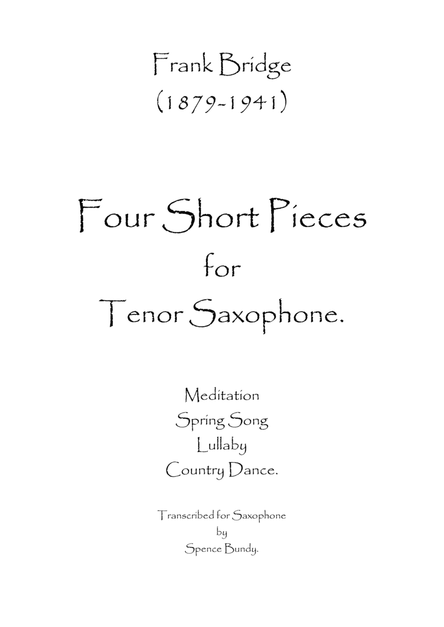 Four Short Pieces Four Short Pieces Tenor Saxophone scores gallery preview page 1