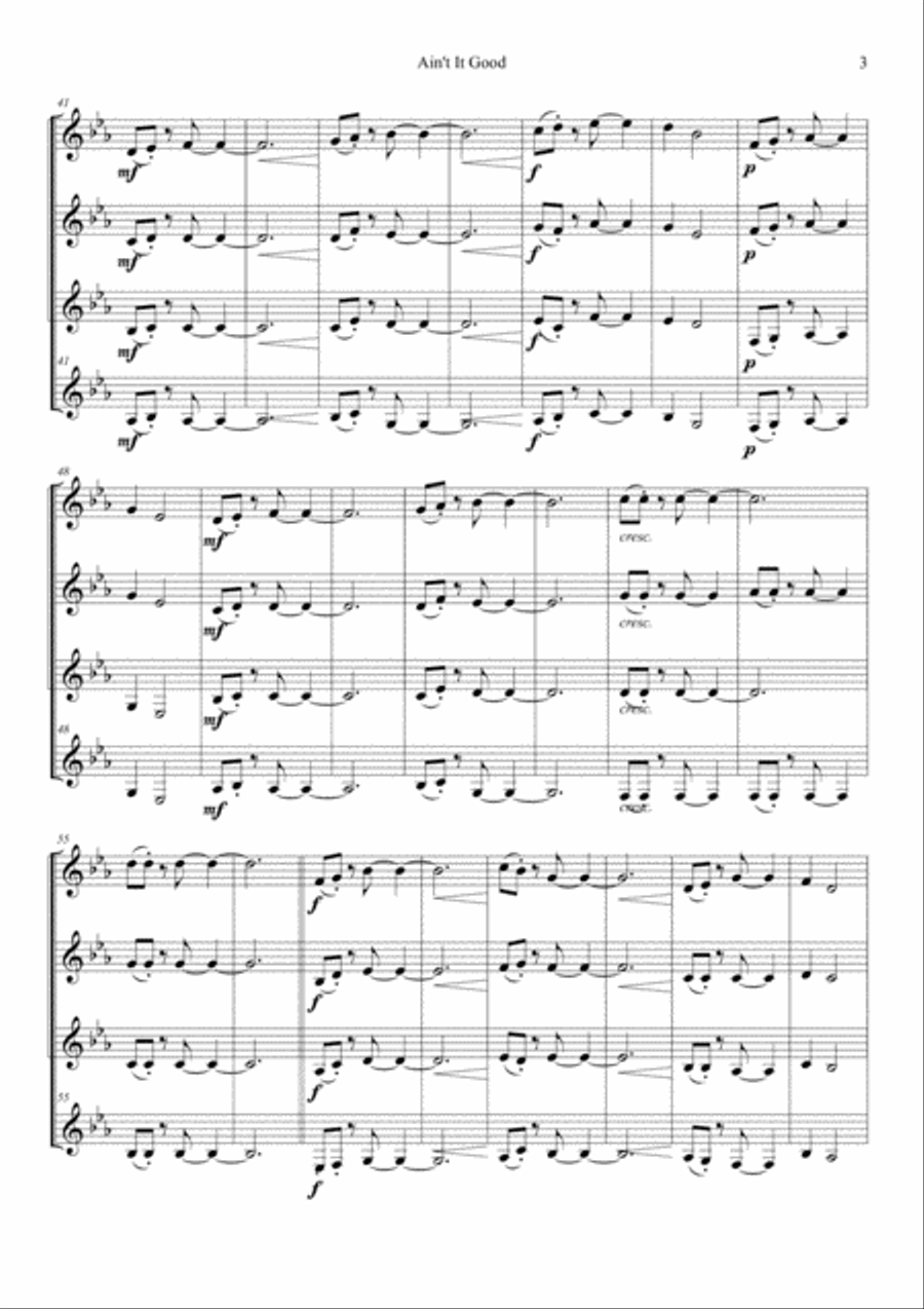 Ain't It Good Brass Ensemble scores gallery preview page 3