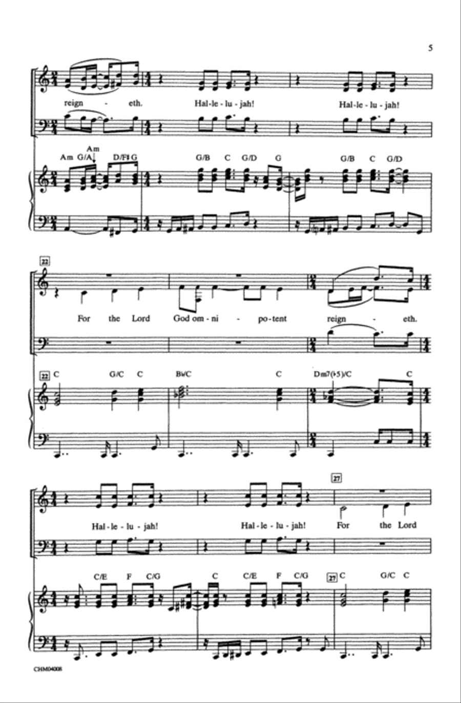 Hallelujah from Soulful Celebration Three Part Mixed 3-Part scores gallery preview page 4