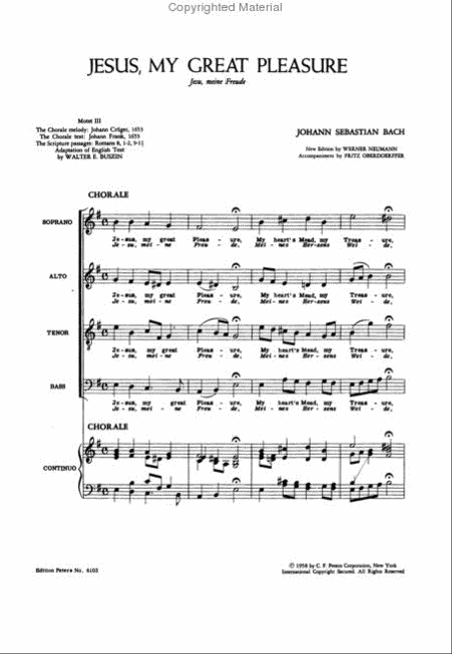 Motet No.3: Jesus my great pleasure (Jesu meine Freude) Choir scores gallery preview page 2