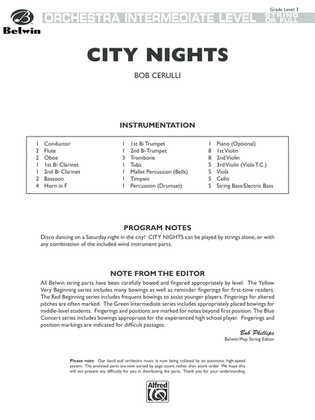 City Nights: Score