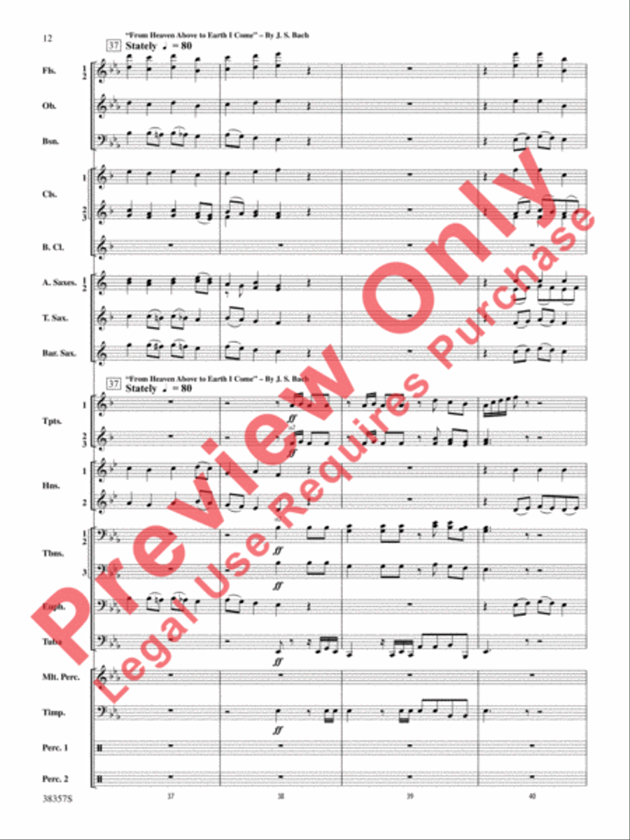 A Classic Christmas Concert Band scores gallery preview page 13