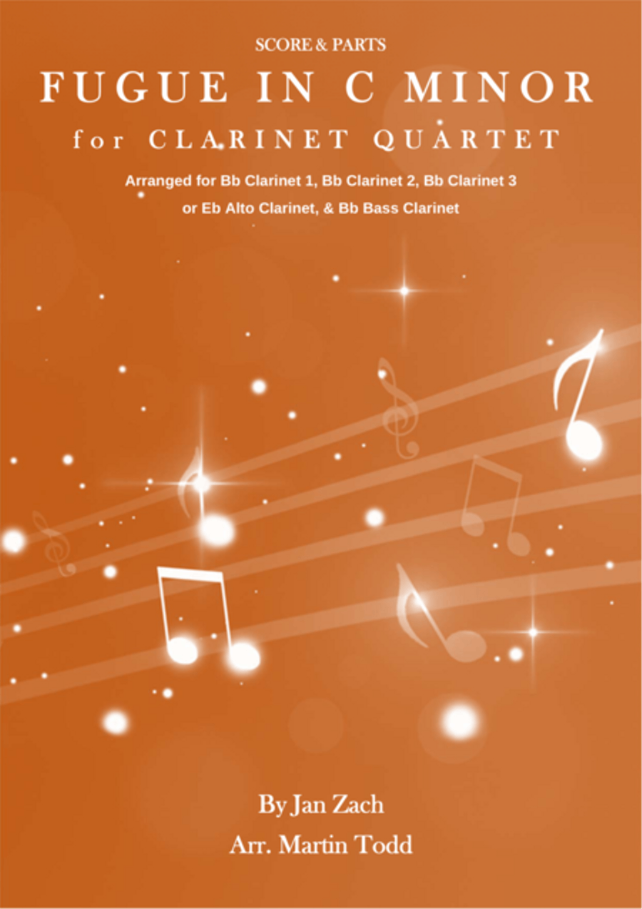 Fugue in C Minor for Clarinet Quartet Clarinet Quartet scores gallery preview page 1