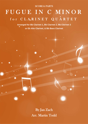 Book cover for Fugue in C Minor for Clarinet Quartet