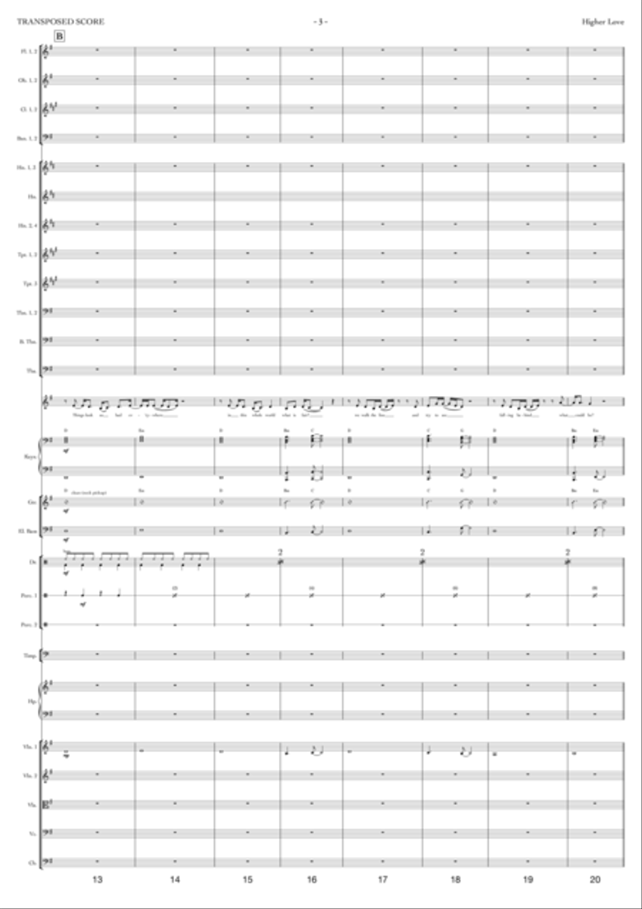 Higher Love Full Orchestra scores gallery preview page 3