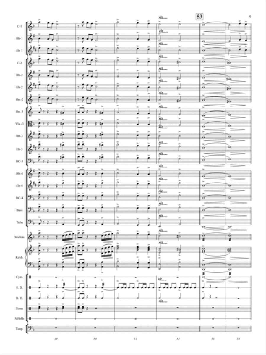 Fire Dance Concert Band scores gallery preview page 10