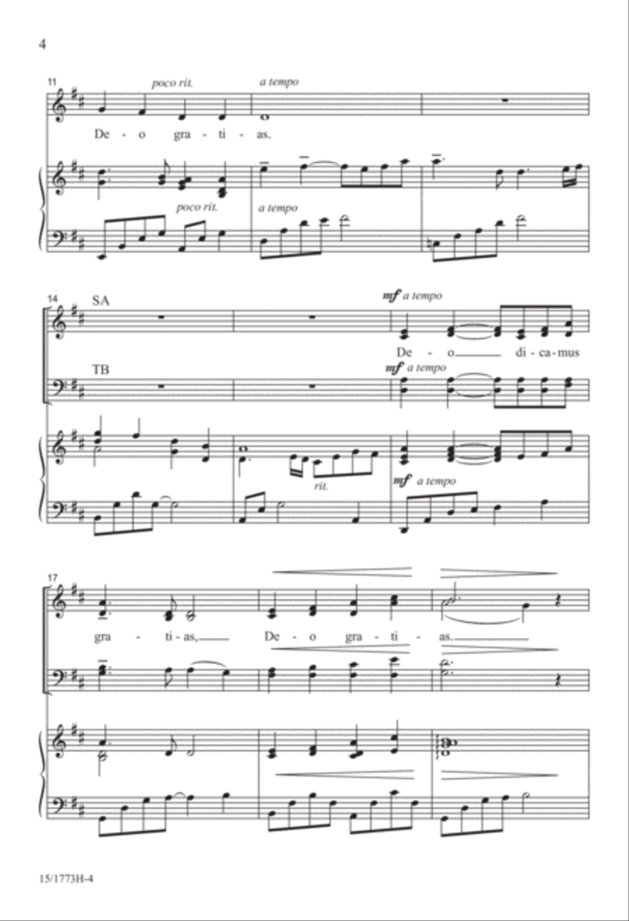 Deo Dicamus Gratias Deo Dicamus Gratias 4-Part scores gallery preview page 4