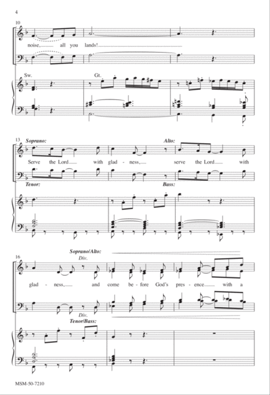 Make a Joyful Noise to the Lord 4-Part scores gallery preview page 3