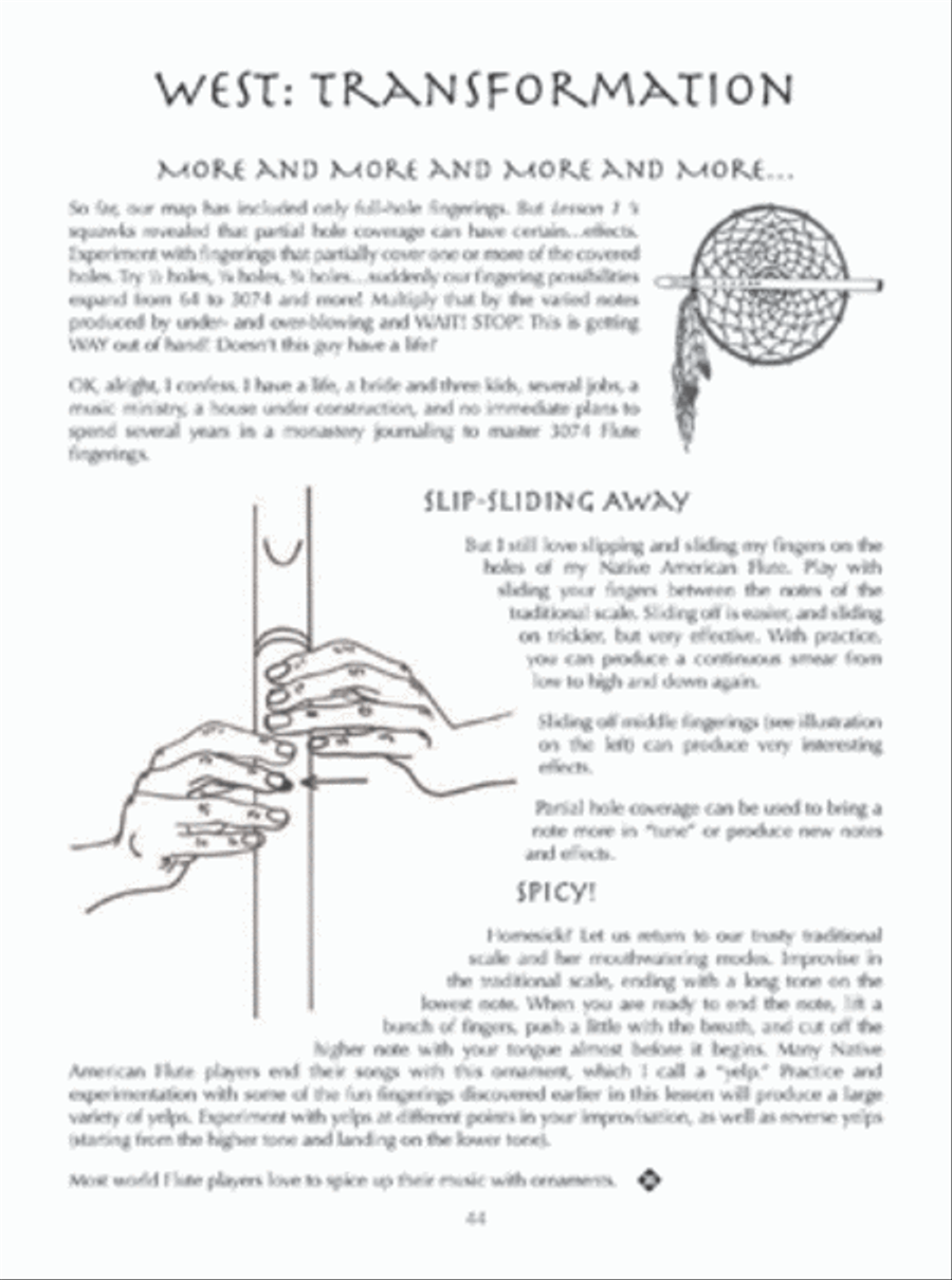 First Lessons Native American Flute: How to Sit on a Rock Flute scores gallery preview page 3