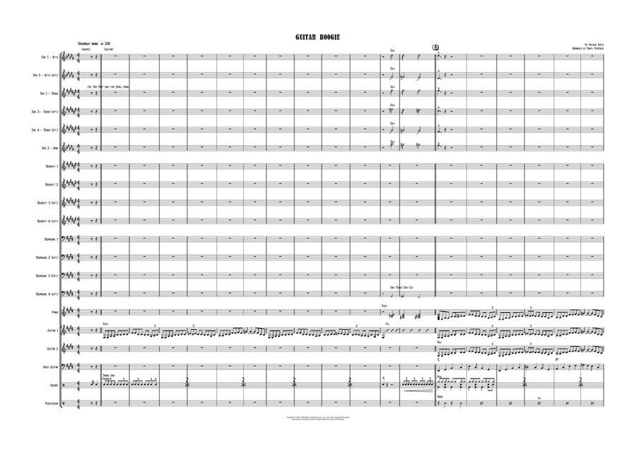 Guitar Boogie Shuffle Guitar Boogie Shuffle Jazz Ensemble scores gallery preview page 1