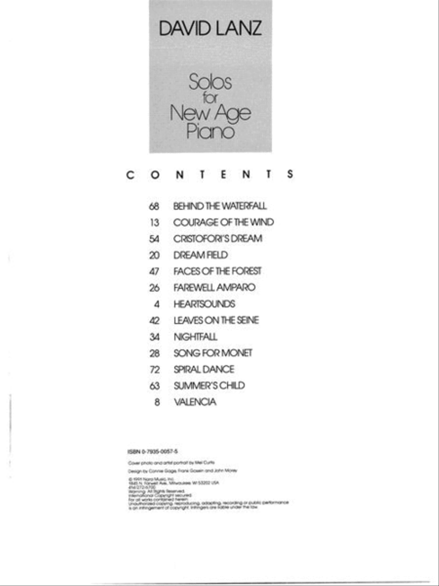 David Lanz – Solos for New Age Piano Piano Solo scores gallery preview page 4