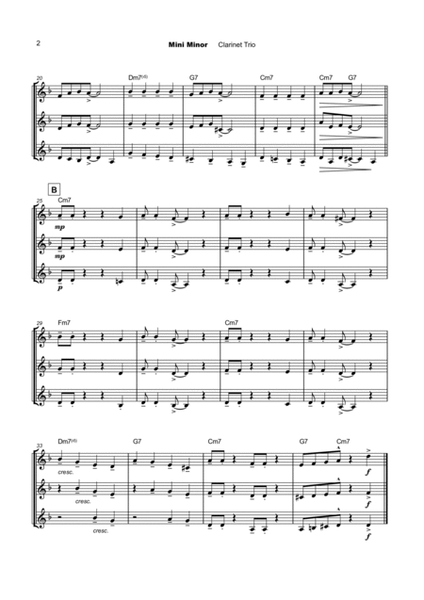 Mini Minor, Jazz Piece for Clarinet Trio